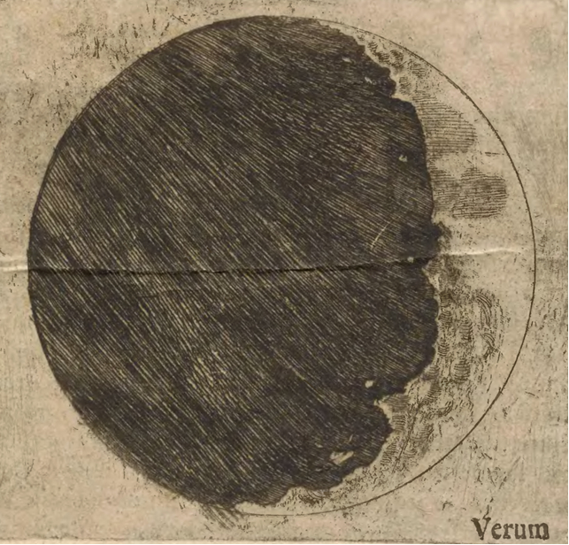 Galileo's crescent moon, Sidereus Nuncius, Venice 1610
