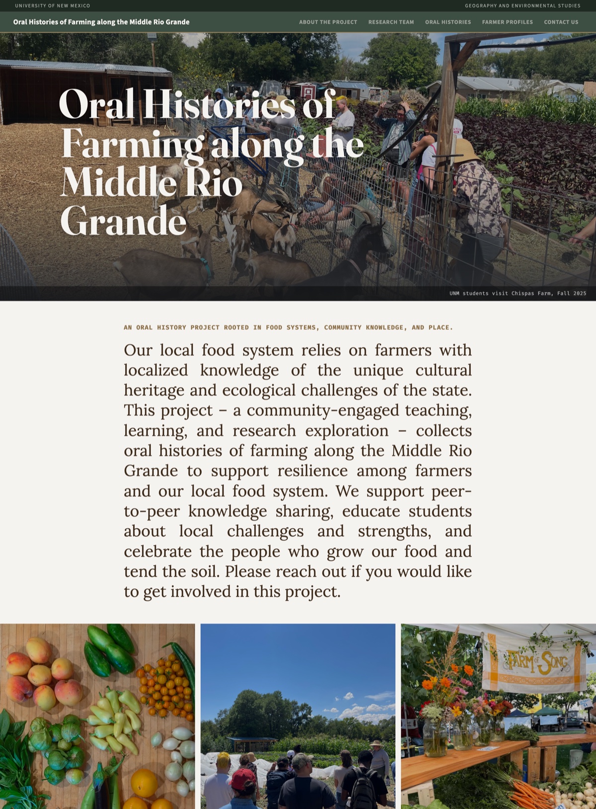 Oral Histories of Farming along the Middle Rio Grande