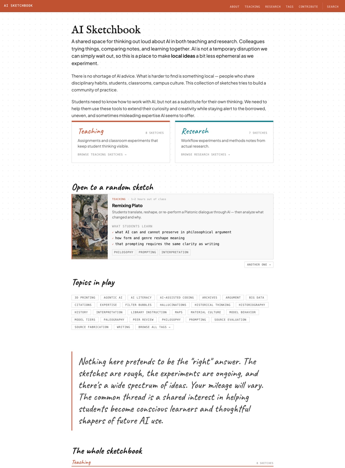 The AI Sketchbook